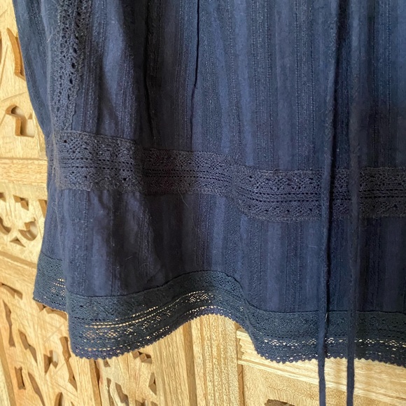 Zadig & Voltaire Cotton Navy Mini.  Elastic band + tie waist for comfort. - Picture 3 of 10